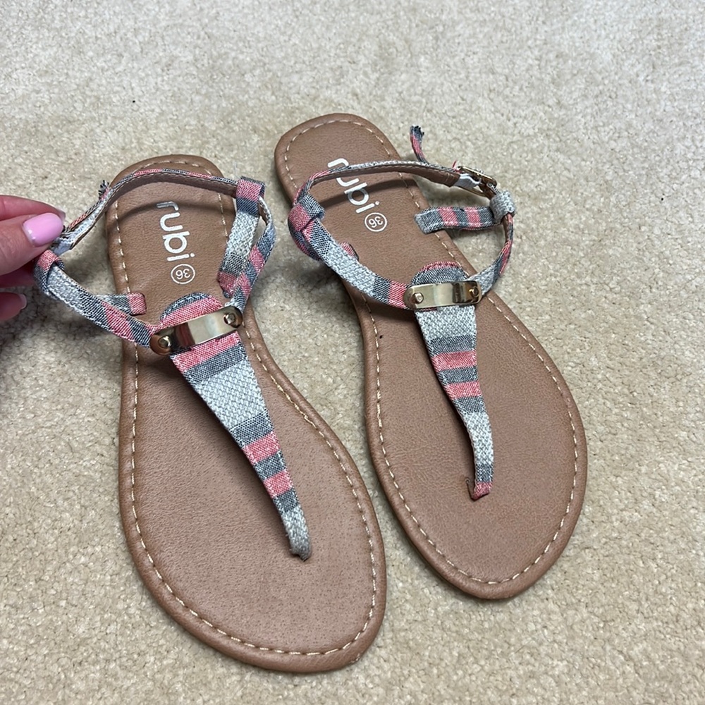 Red and Blue sandals